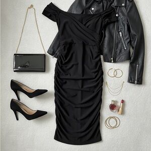 Chic Black Off-Shoulder Mini Dress